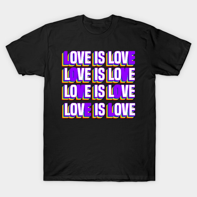 Love is Love Rainbow T-Shirt by MilotheCorgi